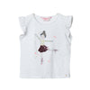 Camiseta manga corta blanca para bebé niña