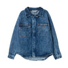 Chaqueta en indigo para niño