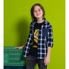 Camiseta manga corta negra con estampado de tigre para niño