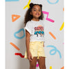 Short Luna amarillo para niña