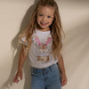 Camiseta manga corta blanca para bebé niña