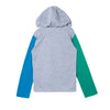 Camiseta con capucha manga larga gris jaspe para niño