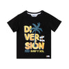 Camiseta Omar manga corta negra para bebé niño
