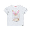 Camiseta manga corta blanca para bebé niña
