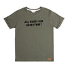Camiseta manga corta verde militar para niño