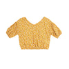 Blusa manga corta miniprint para niña