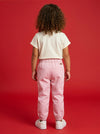 Jogger Alina Con Paperbag Rosado Bebe Niña