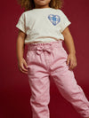 Jogger Alina Con Paperbag Rosado Bebe Niña