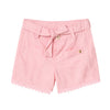Short en lino rosado para bebé niña