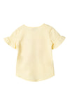 Camiseta Dalia manga corta amarilla para bebé niña