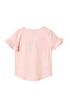 Camiseta Dalia manga corta rosada para bebé niña