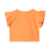 Camiseta manga corta naranja para bebé niña