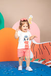 Camiseta Alejandra m/c marfil para bebe niña