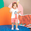 Short Susi coral para bebé niña