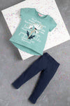 Camiseta Alejandra m/c verde para bebe niña