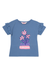 Camiseta Lupita m/c Azul para bebe niña