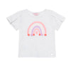Camiseta manga corta con pompones para bebé niña