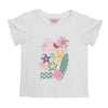 Camiseta Manga Corta Bebe Niña Marfil Ref.130589