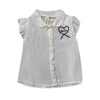 Blusa Alicia manga sisa blanca para bebé niña