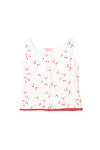 Blusa manga sisa miniprint para bebé niña