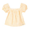 Blusa manga corta rayas para bebé niña