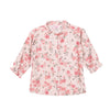 Blusa manga larga flores para bebé niña