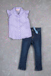 Blusa Alicia m/c puntos para bebe niña