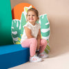 Set de leggings azul y rosado para bebé niña