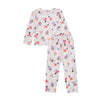 Pijama estampada bailarina manga larga y pantalón para bebé niña