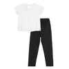 Set blusa manga corta y leggings para bebé niña