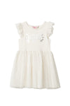 Vestido Cisne marfil para bebé niña