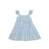Vestido Patri azul de rayas para bebé niña