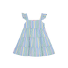 Vestido Patri azul de rayas para bebé niña
