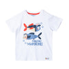 Camiseta manga corta Juan blanca para bebé niño