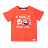 Camiseta manga corta Juan roja para bebé niño