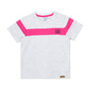 Camiseta manga corta gris jaspe para bebé niño