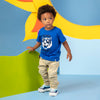 Camiseta azul Juan manga corta para bebé niño