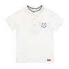 Camiseta blanca estampada manga corta para bebé niño