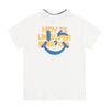Camiseta blanca estampada manga corta para bebé niño