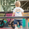 Camiseta blanca estampada manga corta para bebé niño