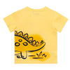 Camiseta amarilla dinosaurio manga corta para bebé niño