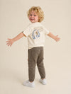 Camiseta Benjamin Oversized Marfil Bebe Niño