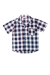 Camisa manga corta cuadros para bebé niño