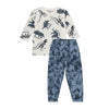 Pijama estampada dinosaurios camisa manga larga y pantalón para bebé niño