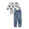 Pijama estampada dinosaurios camisa manga larga y pantalón para bebé niño