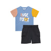 Set estampado tigre de camiseta manga corta y bermuda para bebé niño