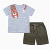 Conunto Camiseta Bebe Niño Gris 250170