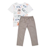 Conjunto Camiseta M/C Y Jogger Cargo Marfil Bebe Niño Ref.250185