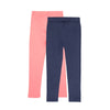 Set de leggings rosado y azul para niña