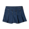 Falda short lavado oscuro para niña